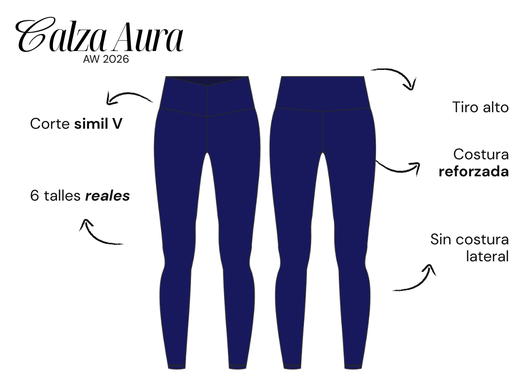 Calza larga azul tiro alto